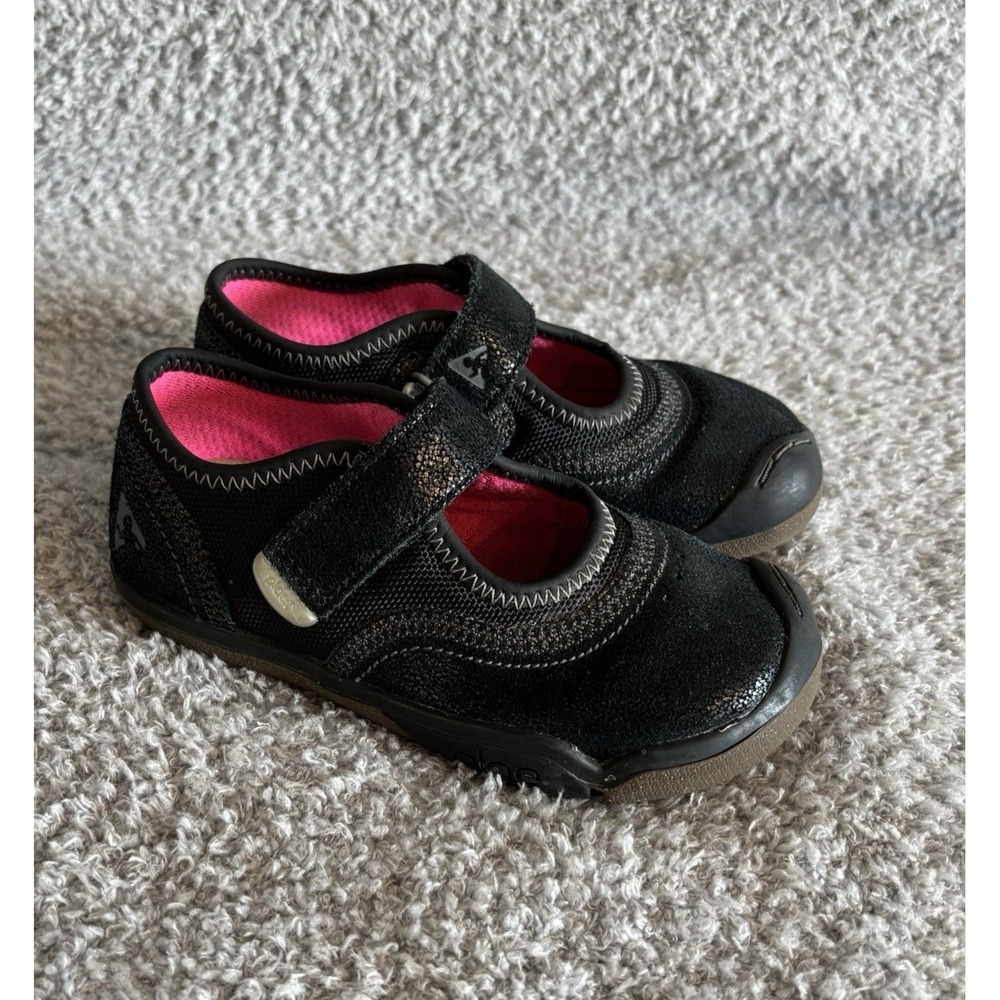 Plae Emme Shoes Black Girls 9.5 Mary Jane Shoes Hook & Loop Sneakers School